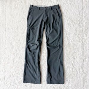 REI Woman Gray Nylon Stretch Adjustable Ankle Straight Leg Hiking Pants US6